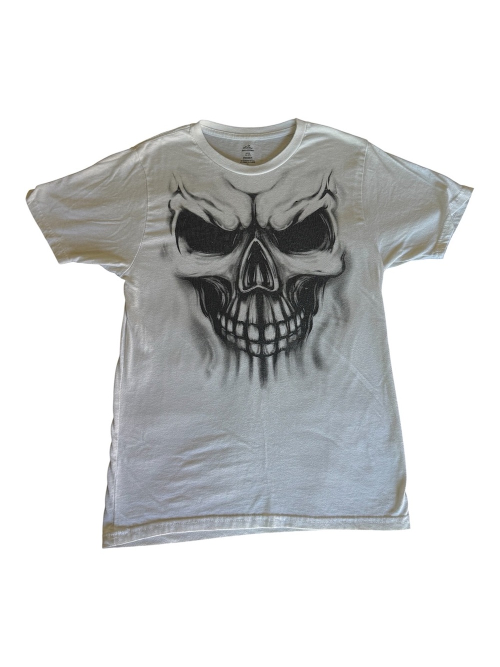 White Skull Graphic Tee - Men’s Casual Shirt
